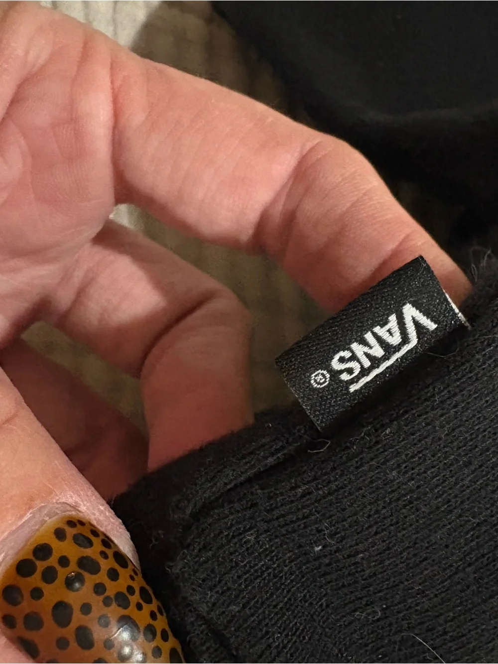 Vans Black Hoodie with White Logo Youth Pullover